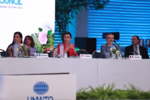 Georgian Representatives Mariam Kvrivishvili and Maia Omiadze at UNWTO session