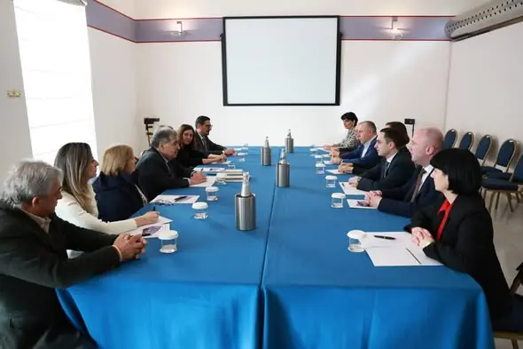 Giorgi Jincharadze meets Leoluca Orlando in Italy