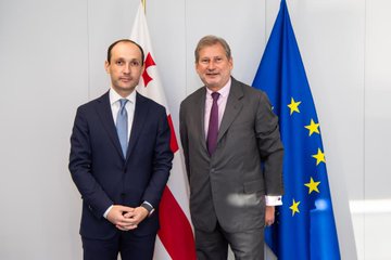 Johannes Hahn discusses Georgia’s progress in EU Membership with Levan Davitashvili