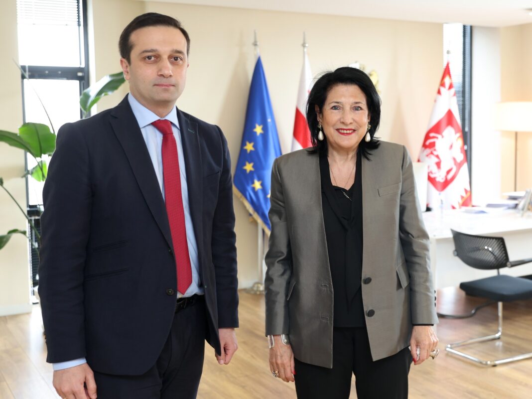 Georgia: President Salome Zourabichvili meets Georgian Ombudsman Levan Ioseliani