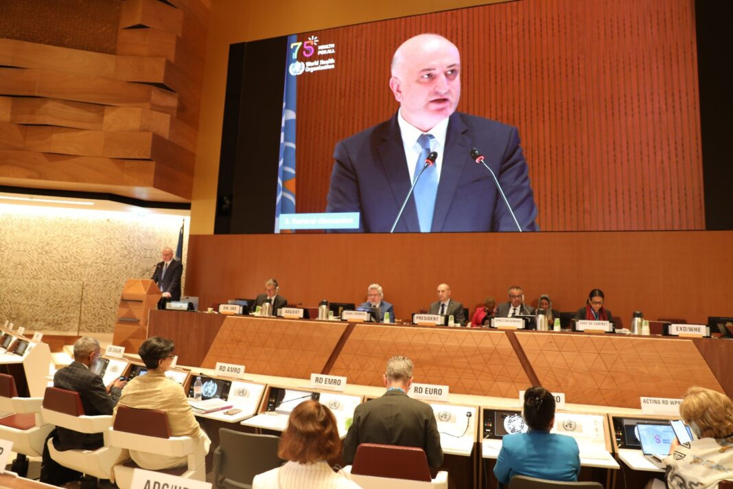 Georgia: Health Minister Zurab Azarashvili addresses 76th World Health Assembly in Geneva