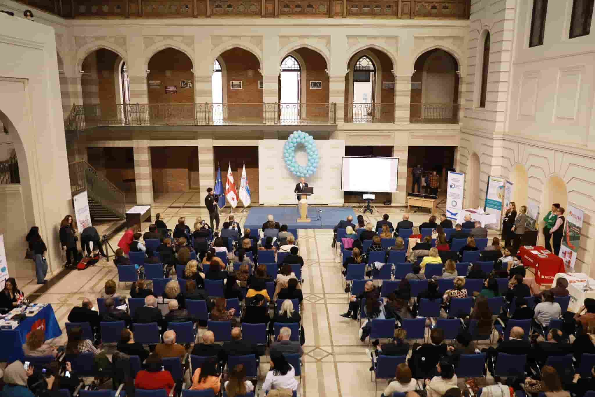Tbilisi: city hall building host conference on Diabetes Day credit; facebook page of Tbilisi City Muncipality