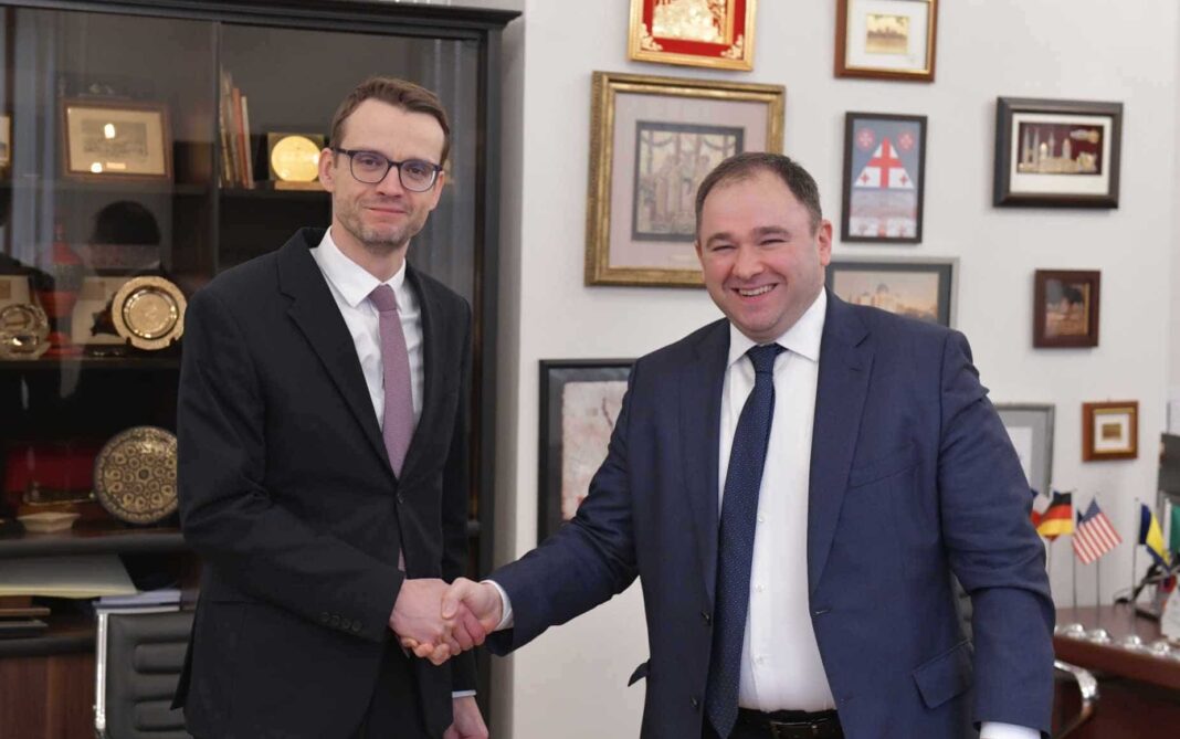 Nikoloz Samkharadze meets the Slovakia's Ambassador to Georgia credit:facebook/parliment.ge