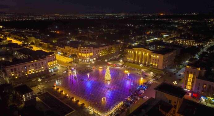 Rustavi shines with New Year’s illuminations