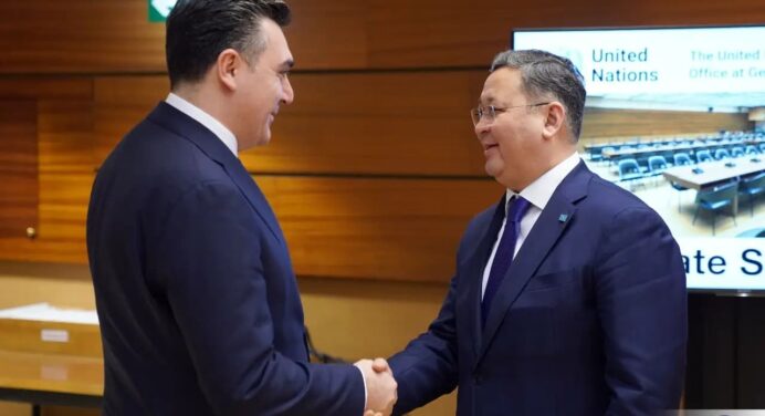Foreign minister of Georgia Ilia Darchiashvili meets his counterpart from Kazakhstan