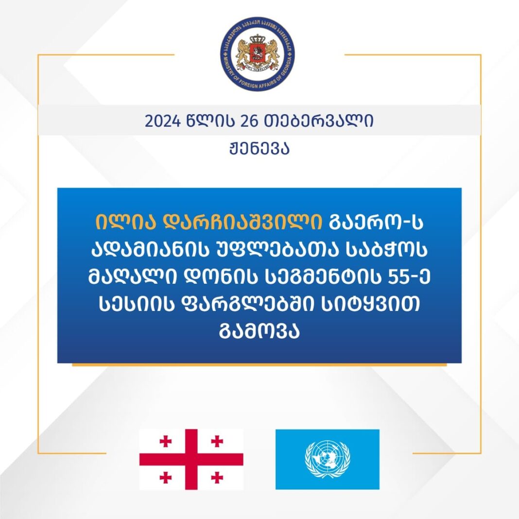 Georgia: Ilia Doriashvili to address 55th session of UNHRC meeting credit: facebook