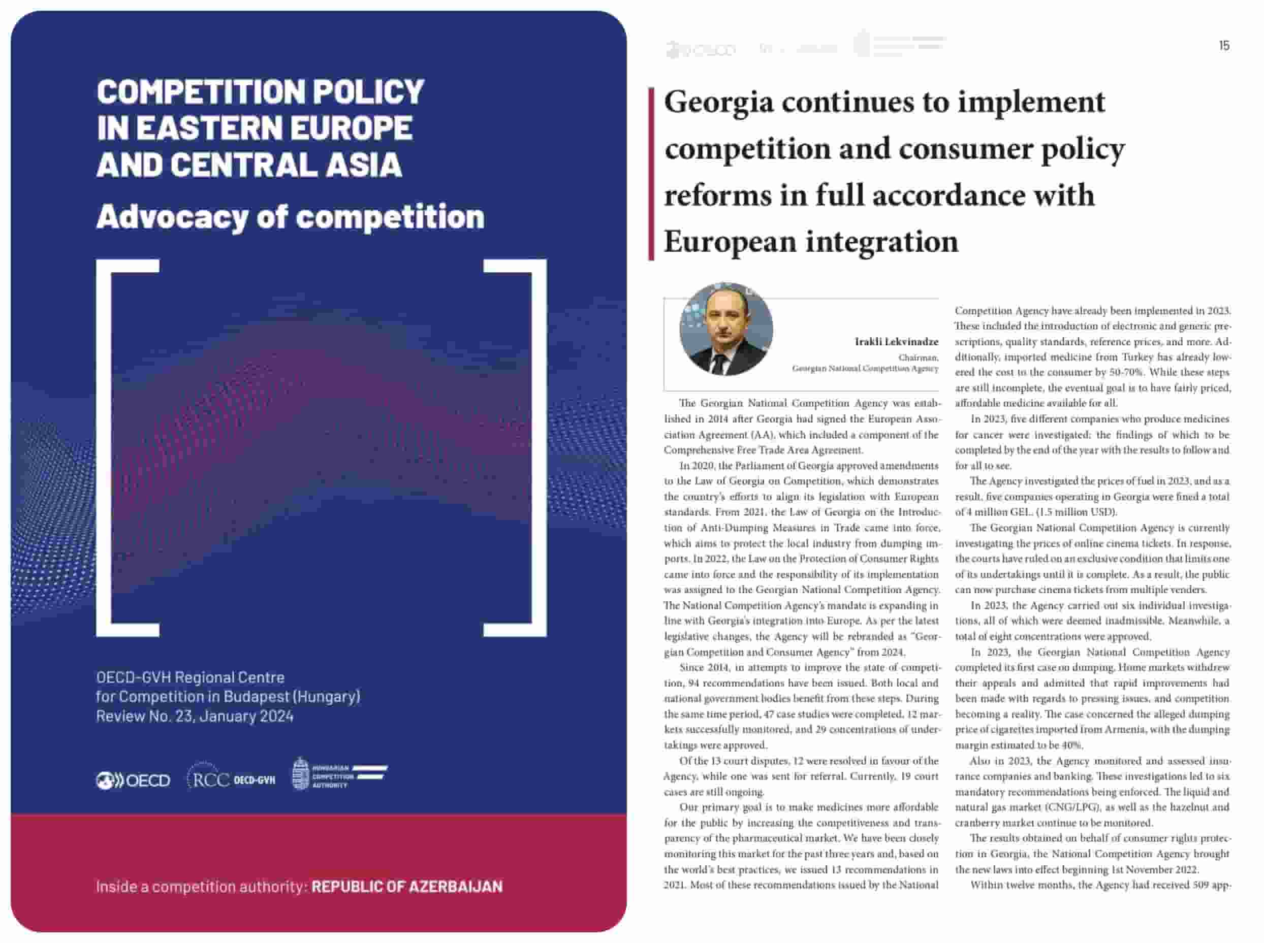 OECD-GVH RCC publishes an article by Irakli Lekvinadze