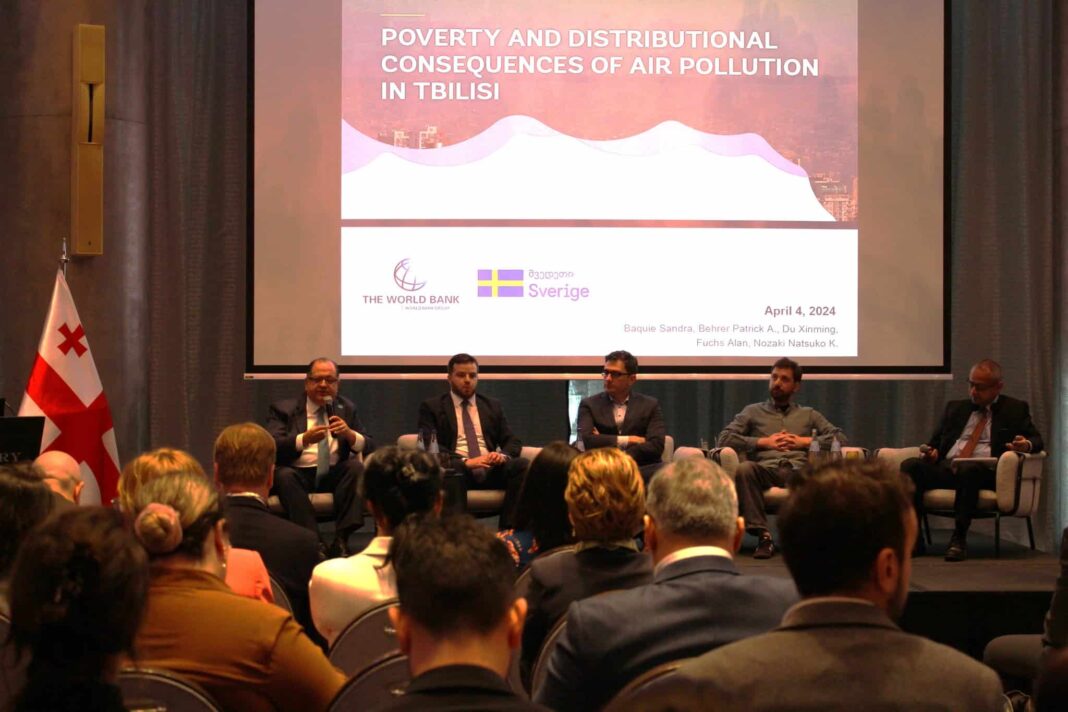 Tbilisi: Presentation held on report “Separate Consequences of Poverty and Air Pollution in Tbilisi” credit: facebook/world bank Georgia