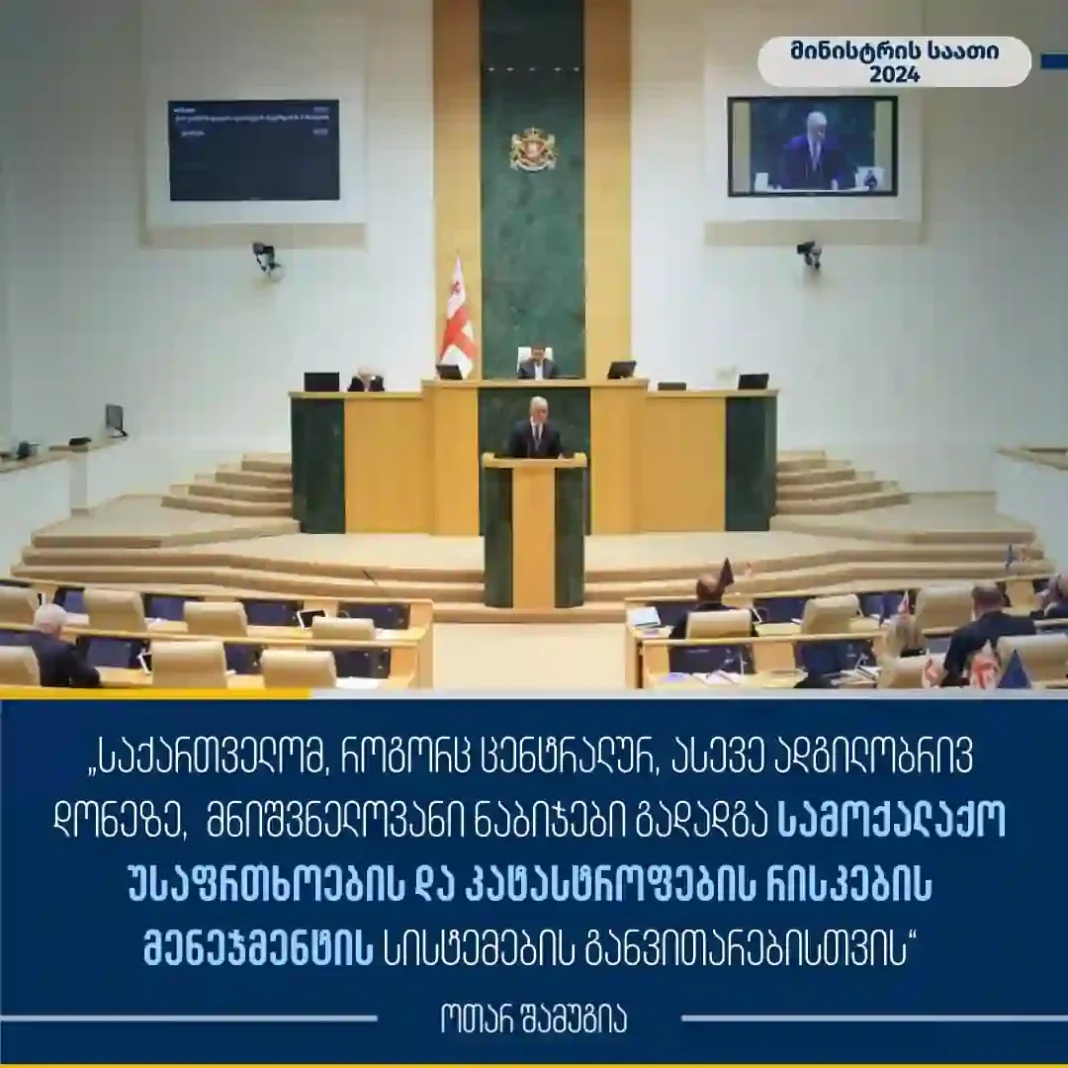 Otar Shamugia presents Report 2023 in Parliament