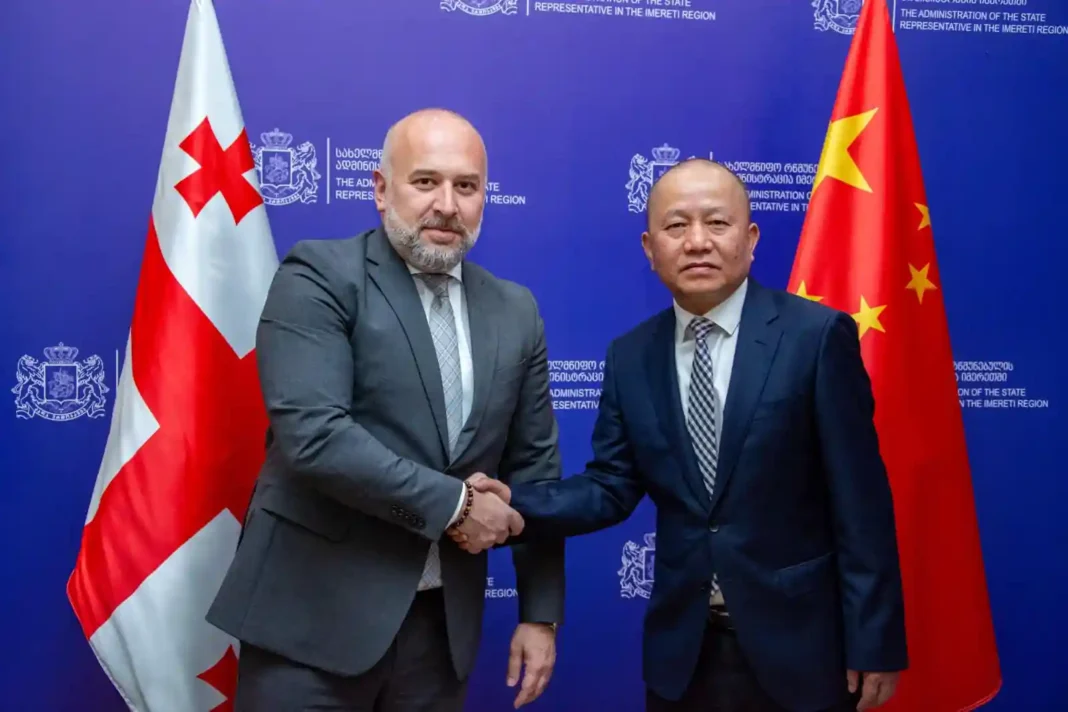 Imereti: Zviad Shalamberidze receives  Chinese delegation credit: Facebook/Imerti