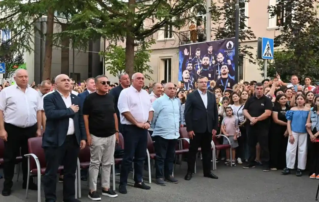 Koba Khubunaia attends welcome event of Paris Olympic prize winners