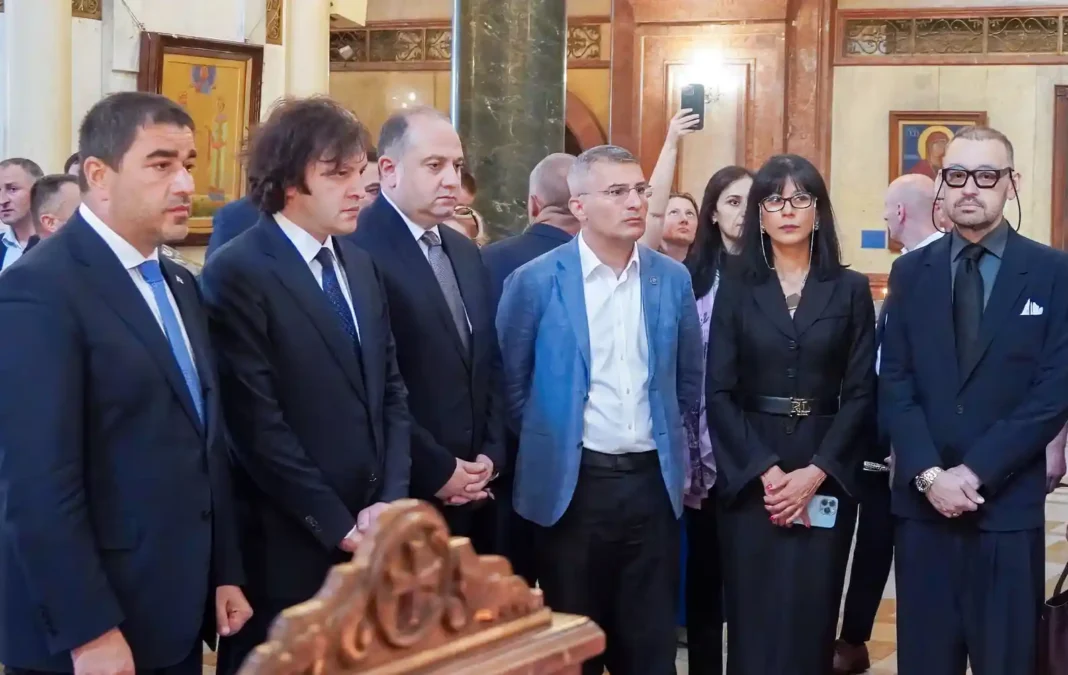 Tea Akhvlediani attends funeral of those missing during 1990s armed activities