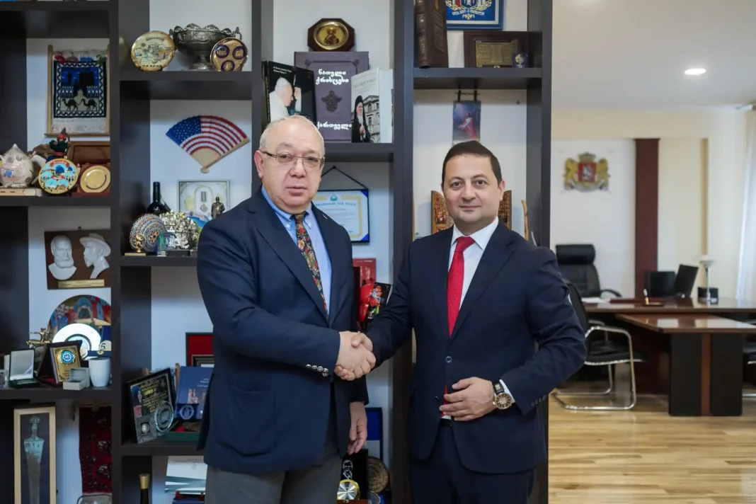 Tbilisi: Director of national statistics office meets University students credit: Facebook