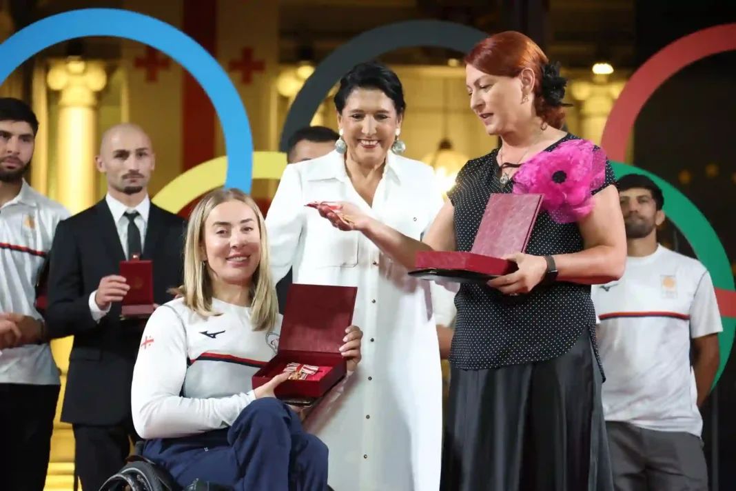 Salome Zurabishvili presents state awards to National Paralympic Team