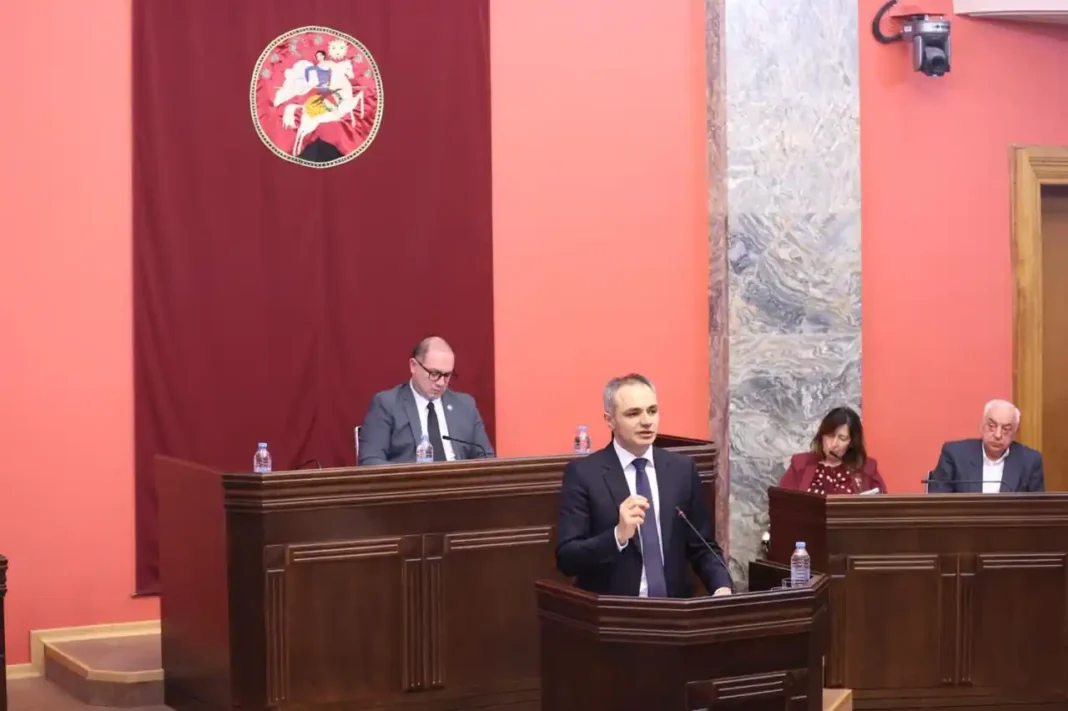 Aleksandre Tsuladze informs Georgian parliament about educational projects