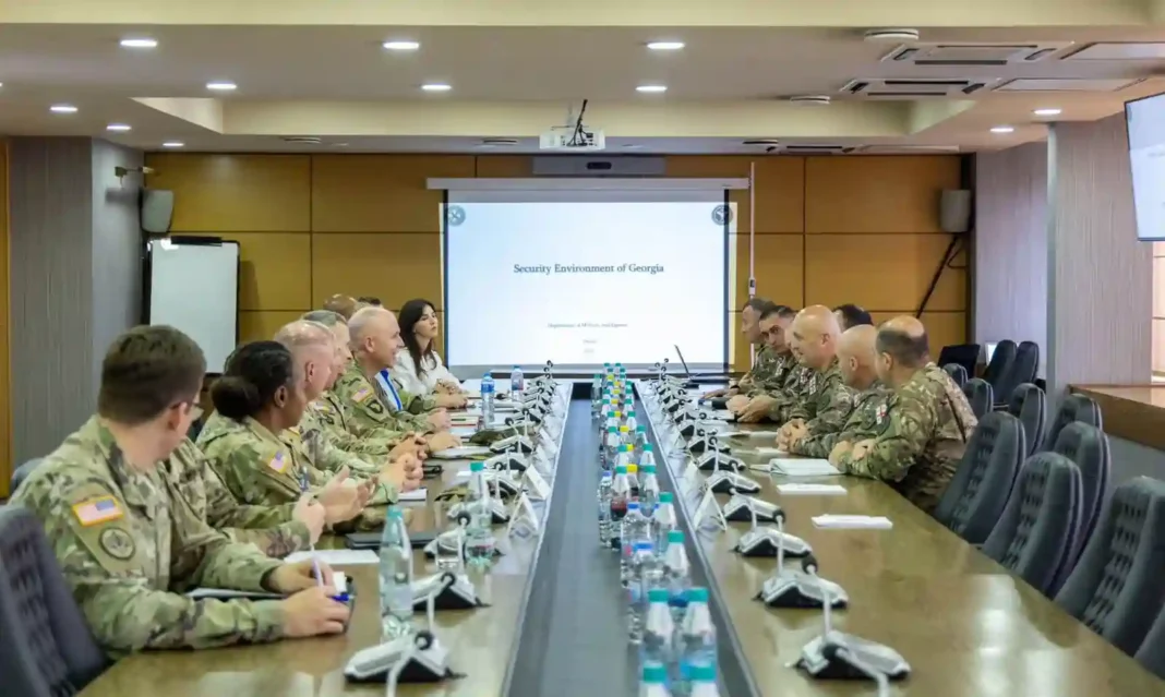 Lieutenant General Giorgi Matiashvili meets with delegation of US Georgia National Guard